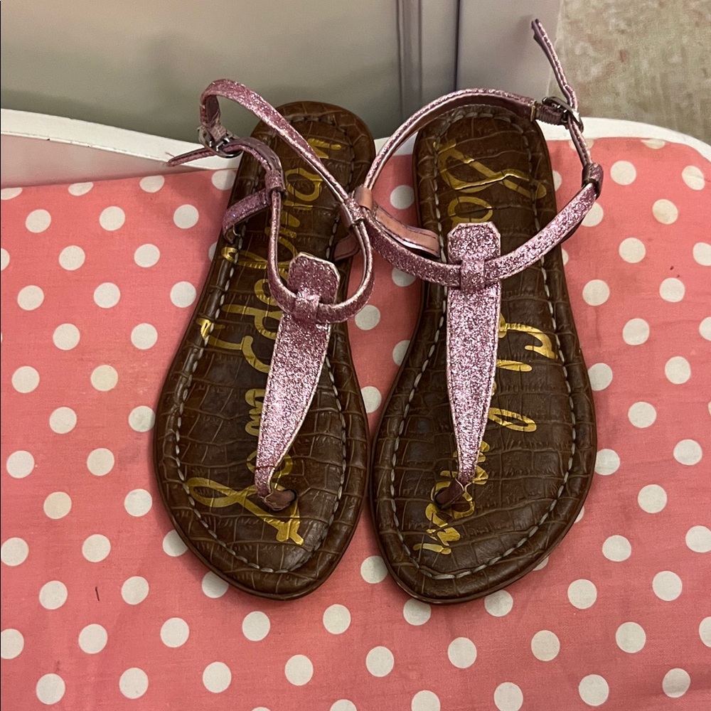 Sam Edelman Glittery Pink Kids Gigi Sandals size 13